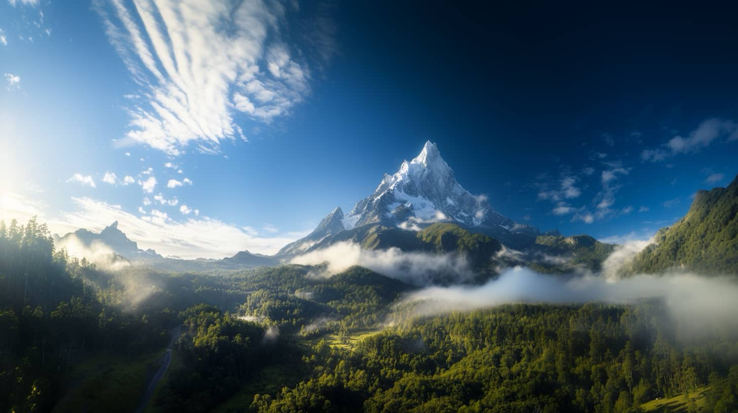 Το όρος Spire Mountain και το δάσος Carved Forrest στους πρόποδές του